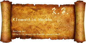 Klementis Hedda névjegykártya